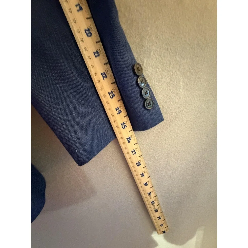 Chaps Blazer Sport Coat Mens 48 Cobalt Blue Lined Jacket Business Formal Wedding